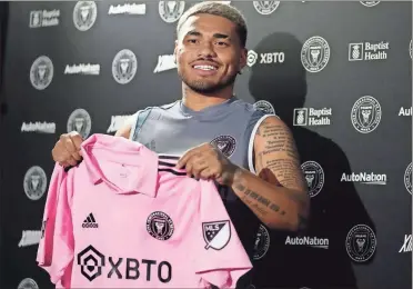  ?? Usa Today sports — rich storry ?? After being released by Atlanta United, former MLS MVP Josef Martinez was introduced by Inter Miami on Wednesday.