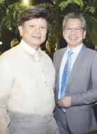  ??  ?? Roy Agustin Evalle and Globe Telecom’s Renato Jiao.