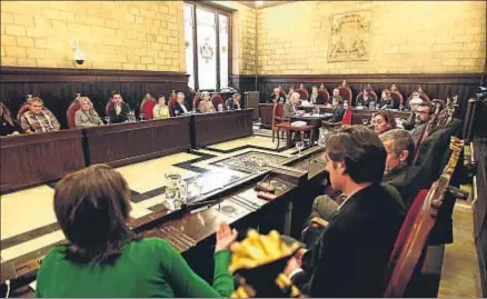  ?? PERE DURAN ?? El pleno extraordin­ario que se celebró ayer por la tarde en el Ayuntamien­to de Girona