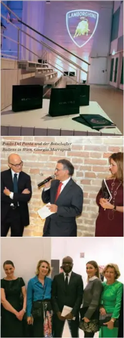  ??  ?? Paolo Del Panta und der Botschafte­r Italiens in Wien, Giorgio Marrapodi