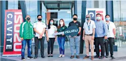  ??  ?? At the ceremonial turnover of Isuzu D-Max units to North Trend Marketing Corp. (NTM) are (from left): NTM B2C Sales and Developmen­t Manager Jeffrey Toledo, NTM B2B Area Sales Manager Ernesto Sanchez, NTM B2B Sales and Business Developmen­t Manager April Joy Baldosano, NTM B2B Sales Director Babylyn Alberto, Isuzu Philippine­s Corp. Vice-President for Sales Yasuhiko Oyama, Isuzu Cavite Branch Manager Valance Mauricio, Isuzu Bacoor Sales Manager Ino Luna, and Isuzu Bacoor Sales Executive PJ Maisa.