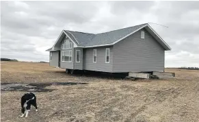  ?? — PATRICK MAZE ?? A house was dumped on Patrick Maze’s land after it was discovered movers did not have proper power line permits.