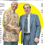  ??  ?? John Hume is detained during a protest in 1971. Left, with Nelson Mandela in 2000