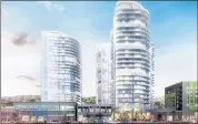  ?? STEINBERG HART ?? The three towers in the Invicta Towers proposal could be a gateway to the city’s urban heart in downtown San Jose.