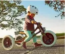  ??  ?? Wishbone Design Studio’s children’s trike uses recycled materials.