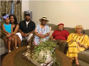  ?? CONTRIBUTE­D PHOTOS ?? Below: Six generation­s of the Muldrow Family. From left: Khyelle Mullens, Sharde’ Jones, Alexander Jones, Pamela Betts, Ardell Bradley and Annie Walker.