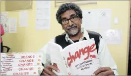  ??  ?? Former minister Jay Naidoo at the launch of his book, in Phoenix earlier this month.