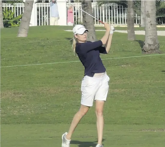  ?? PHOTO AFP ?? La golfeuse québécoise Maude-Aimée Leblanc a annoncé hier sa retraite du golf profession­nel.