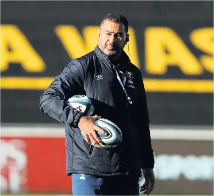  ?? Picture: David Rogers/Getty ?? Pat Lam pictured prior to Bristol’s game against Wasps at the Ricoh Arena last Sunday