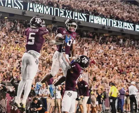  ?? Sam Craft / Associated Press ?? Ainias Smith (0) has been about the only constant for an A&M receiver corps that otherwise has underperfo­rmed in recent years.