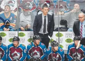  ?? Andy Cross, The Denver Post ?? On the biggest night this season, when Colorado clinched a playoff spot, coach Jared Bednar was tender with grief over the Humboldt tragedy.