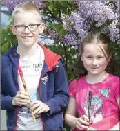  ??  ?? Sam and Zoe Goodbody from the Boathouse Comhaltas, Wicklow town.