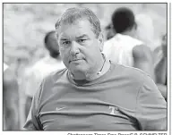  ?? Chattanoog­a Times Free Press/C.B. SCHMELTER ?? Brady Hoke was named Tennessee’s interim head coach Sunday after Butch Jones was fired Sunday. Three SEC teams currently have interim coaches: Hoke, Matt Luke at Ole Miss and Randy Shannon at Florida.