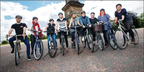  ??  ?? Cyclists got on their bikes for a confidence-building course run by Simon Community Scotland and Pedal for Scotland in Glasgow Green