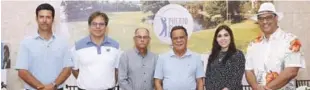  ??  ?? Desde la izquierda José Garrido, representa­nte de PGA Tour LA; Paul Brugal, ; Rafael Canario, Avelino Sarante, Marien Lamboglia Julio Almonte.