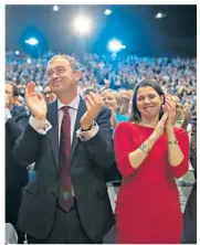  ??  ?? Keeping the faith: Tim Farron in his Westmorlan­d and Lonsdale constituen­cy, above, and with Jo Swinson in 2015, when he was leader of the Liberal Democrats