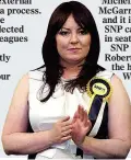  ??  ?? NO COMMENT: Natalie McGarry has been ditched