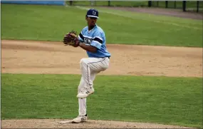  ?? PHOTO BY PAYTON ATKINSON ?? Immaculata freshman Jason Hughes tossed a four-hitter against Marymount in the Atlantic East Tournament on Wednesday.