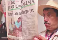  ?? Foto: Captura de video ?? El periodista Sergio Uribe del Diario de Colima./