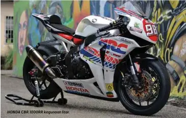  ??  ?? HONDA CBR 1000RR kegunaan litar.