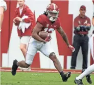  ?? GARY COSBY JR./USA TODAY SPORTS ?? Jahmyr Gibbs showed he can be an electric addition for Alabama’s offense.