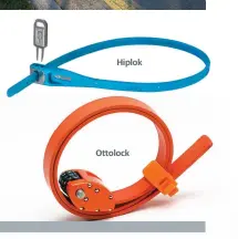  ??  ?? Tombés dans l’oeil Les mini-cadenas du genre Hiplok ou Ottolock, qui se glissent dans la poche du maillot. Ce n’est pas une protection à 100 %, mais ils sont très pratiques dans le cas d’arrêts rapides. Hiplok Ottolock