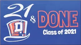  ??  ?? A mural honoring the Class of 2021 will be displayed on the wall, below, at Danbury High School.