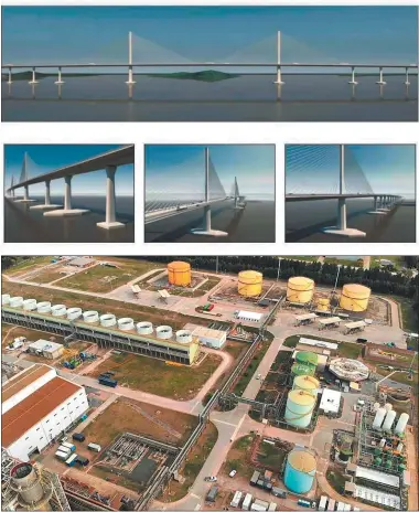  ?? ?? CASOS. Que frustran a China: Atucha III, el puente Chaco-corrientes o la termoeléct­rica Belgrano II.