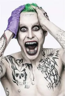  ?? DAVID AYERMOVIES/TWITTER ?? Variety is reporting that Jared Leto is poised to reprise his role as the DC villain the Joker for a standalone film.