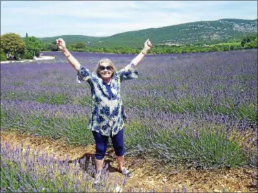  ?? SUBMITTED ?? The News-Herald’s Travel editor, Janet Podolak, celebrates the blooming of lavender in France.