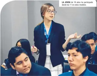  ??  ?? LA JOVEN de 16 años ha participad­o desde los 11 en estos modelos.