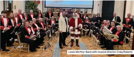  ?? ?? Lewis Merthyr Band with musical director Craig Roberts