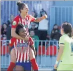  ??  ?? El Atlético celebra un gol.