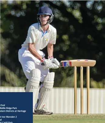  ?? Photo: Nev Madsen ?? GETTING HIS EYE IN: Luke Neale batting for Wests during an Toowoomba Cricket A-grade match last season.