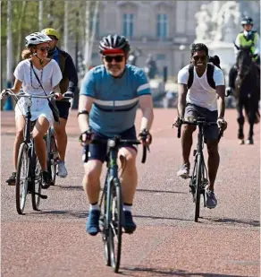  ?? — AFP ?? ‘during this crisis, millions of people have discovered cycling – whether for exercise or as a means of safe, socially-distanced transport,’ says Grant shapps, British transport minister.