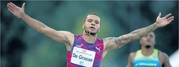  ?? THE CANADIAN PRESS FILES ?? Andre De Grasse will try to defend his 100-metre title this week at the national track and field championsh­ips in Ottawa.