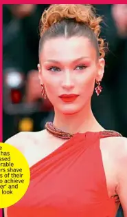  ?? ?? The trend has witnessed innumerabl­e TikTok users shave off the ends of their eyebrows to achieve the ‘Jenner’ and
‘Hadid’ look