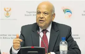  ?? /Trevor Samson ?? Keeping clean: Public enterprise­s minister Pravin Gordhan says he exchanged generaliti­es with Ajay Gupta for a couple of minutes in a very cursory exchange.