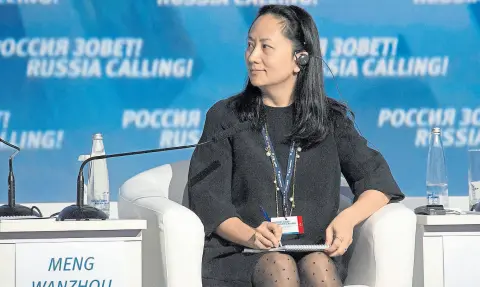  ??  ?? Meng Wanzhou, directora e hija del fundador de Huawei, en octubre de 2014