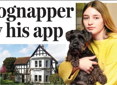  ??  ?? Luxury: The Guttfields’ £1.5million country home Reunited: Emily Guttfield, 17, with Wilma