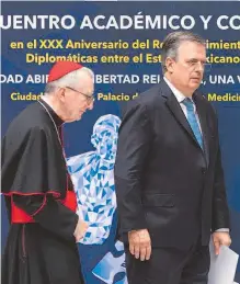  ?? ALEJANDRO AGUILAR ?? Marcelo Ebrard acompañó a Pietro Parolin