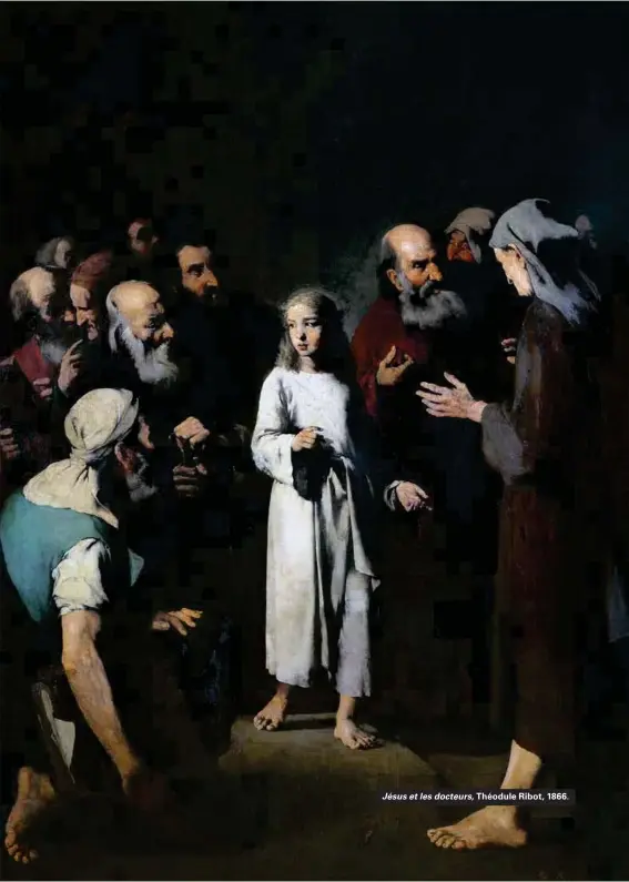  ??  ?? Jésus et les docteurs, Théodule Ribot, 1866.