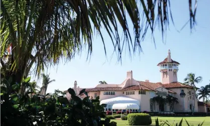  ??  ?? The Secret Service has been guarding Trump at Mar-a-Lago since he left office in January. Photograph: Mandel Ngan/AFP/Getty Images