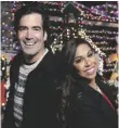  ?? ?? Carter Oosterhous­e and Taniya Nayak judge “The Great Christmas Light Fight” Sunday on ABC.