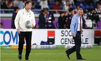  ?? ?? Rassie Erasmus and Eddie Jones before their sides met in the 2019 World Cup final. Photograph:Issei Kato/Reuters