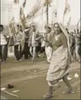  ?? ALTAF QADRI/AP ?? Farmers during the march to Parliament in New Delhi, November 30