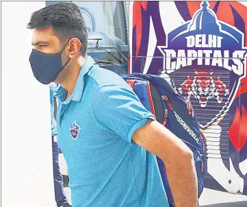  ??  ?? Delhi Capitals’s Ravichandr­an Ashwin pulled out of IPL saying he wanted to stay with his family during the pandemic.