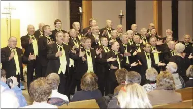  ?? FILE PHOTO ?? Members of the Racing City Chorus perform at St. Peter’s Catholic Church during a past Saratoga First Night event.