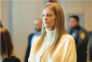  ?? RASHID UMAR ABBAS/FOR DAILY MAIL ?? Michelle Troconis listens during the second day of her criminal trial in Stamford Superior Court on Friday.