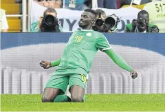  ?? AFP ?? Senegal forward Mbaye Niang celebrates his goal against Poland at the Spartak Stadium in Moscow.